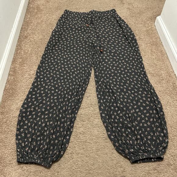 Three Bird Nest The Nest Emberlyn Wide Leg Cinched Pants Size XL Floral - Picture 1 of 7